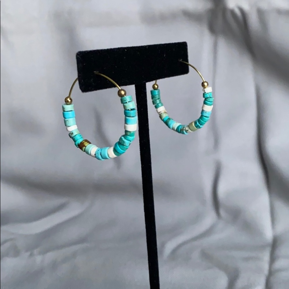 2/$12 Gold toned brass hoop earrings